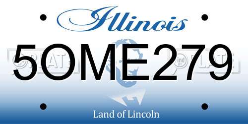 5OME279 Illinois License Plate