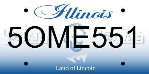 5OME551 Illinois License Plate