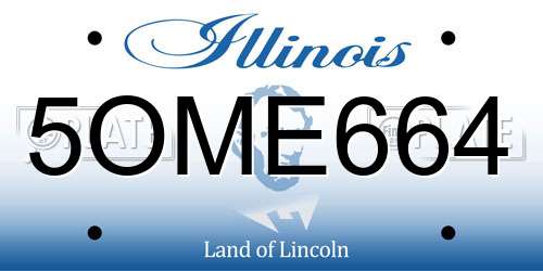 5OME664 Illinois License Plate