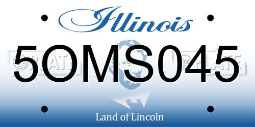 5OMS045 Illinois License Plate