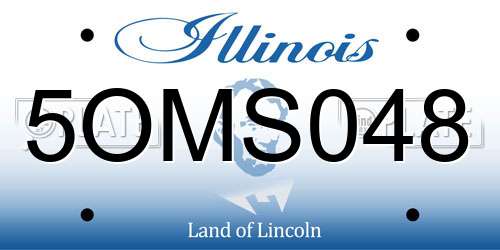 5OMS048 Illinois License Plate