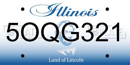 5OQG321 Illinois License Plate
