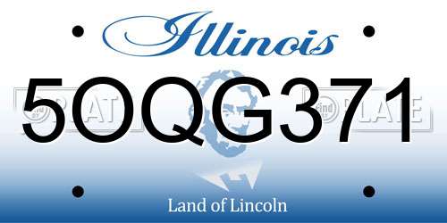 5OQG371 Illinois License Plate