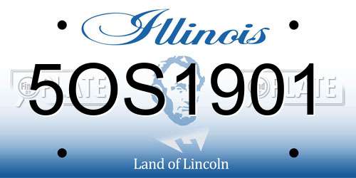 5OS1901 Illinois License Plate