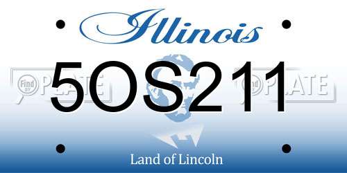 5OS211 Illinois License Plate