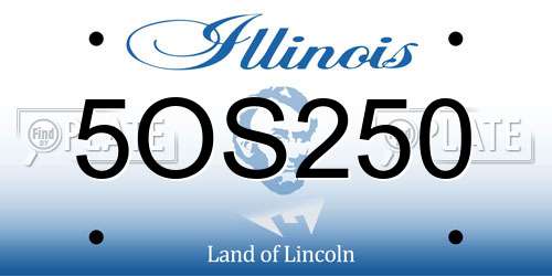 5OS250 Illinois License Plate