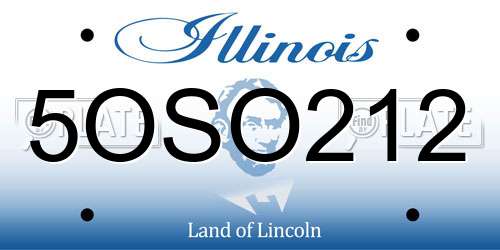 5OSO212 Illinois License Plate