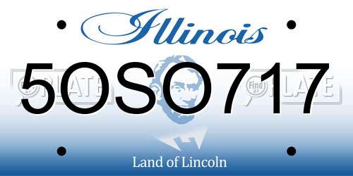 5OSO717 Illinois License Plate