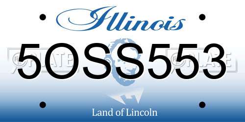 5OSS553 Illinois License Plate