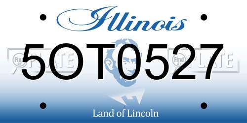 5OT0527 Illinois License Plate