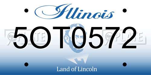 5OT0572 Illinois License Plate