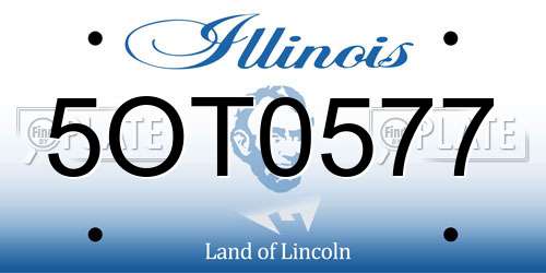 5OT0577 Illinois License Plate