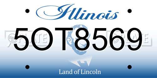 5OT8569 Illinois License Plate