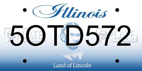 5OTD572 Illinois License Plate