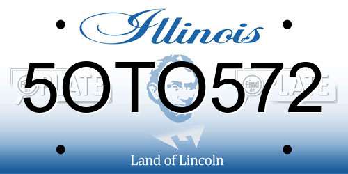 5OTO572 Illinois License Plate