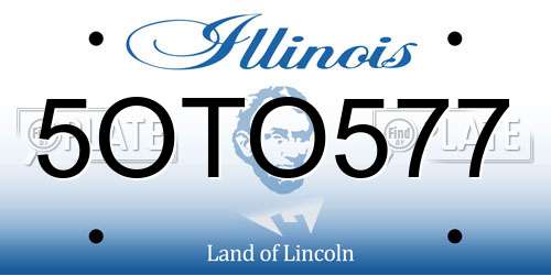 5OTO577 Illinois License Plate