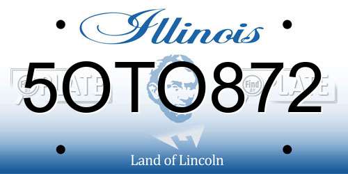 5OTO872 Illinois License Plate