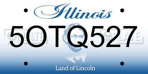 5OTQ527 Illinois License Plate