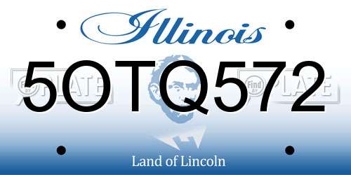 5OTQ572 Illinois License Plate