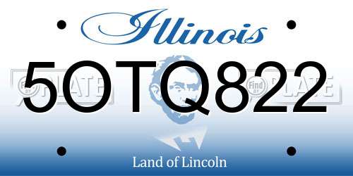 5OTQ822 Illinois License Plate