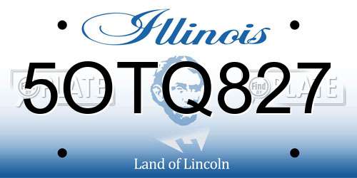 5OTQ827 Illinois License Plate