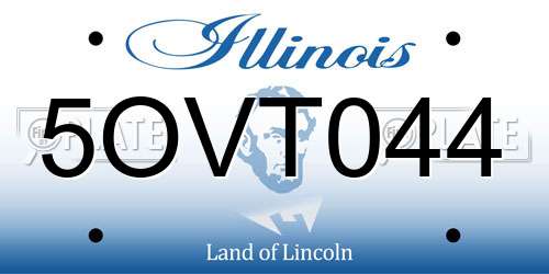 5OVT044 Illinois License Plate