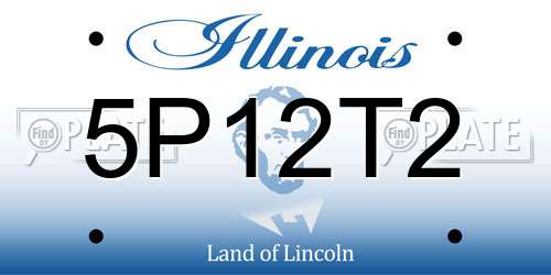 5P12T2 Illinois License Plate