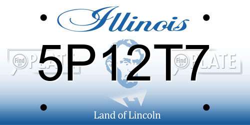 5P12T7 Illinois License Plate