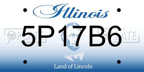 5P17B6 Illinois License Plate