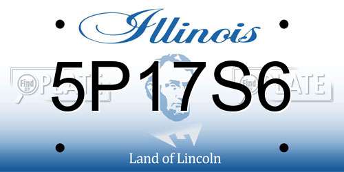 5P17S6 Illinois License Plate