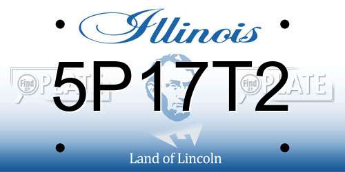 5P17T2 Illinois License Plate