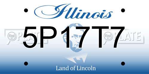 5P17T7 Illinois License Plate