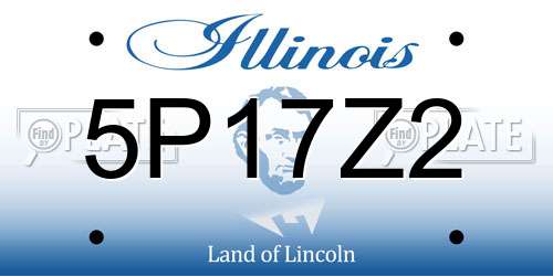 5P17Z2 Illinois License Plate