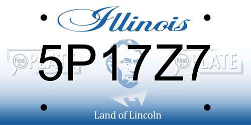 5P17Z7 Illinois License Plate