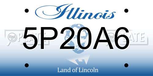 5P20A6 Illinois License Plate