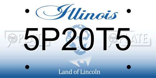 5P20T5 Illinois License Plate
