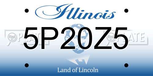 5P20Z5 Illinois License Plate