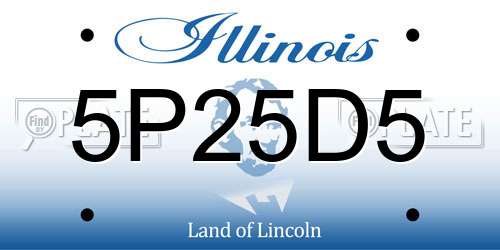 5P25D5 Illinois License Plate