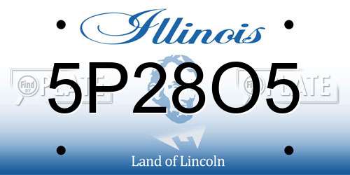 5P28O5 Illinois License Plate