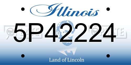 5P42224 Illinois License Plate