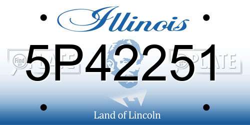 5P42251 Illinois License Plate