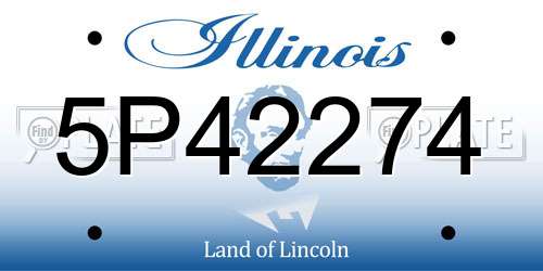5P42274 Illinois License Plate