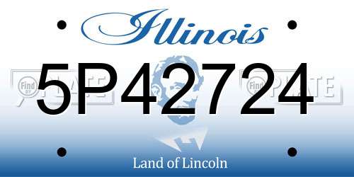 5P42724 Illinois License Plate