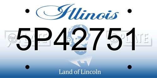 5P42751 Illinois License Plate