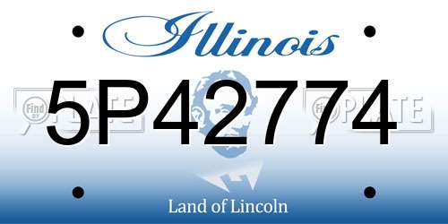 5P42774 Illinois License Plate