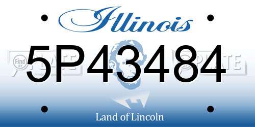 5P43484 Illinois License Plate