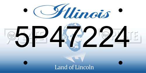 5P47224 Illinois License Plate