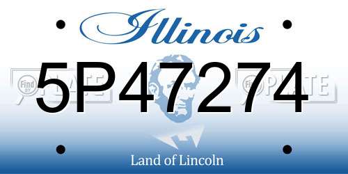 5P47274 Illinois License Plate