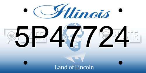 5P47724 Illinois License Plate