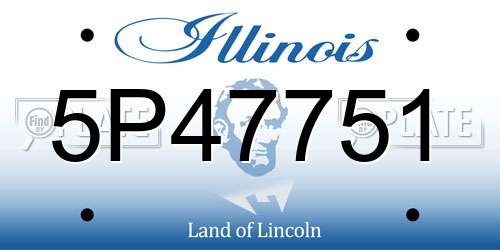 5P47751 Illinois License Plate